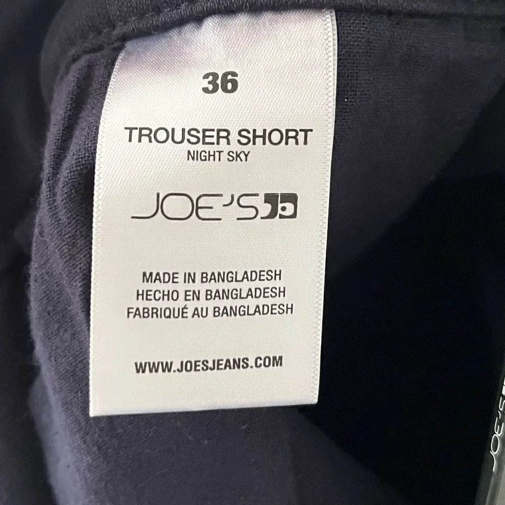 Joes Jeans Men’s Trouser Chino Short With Stretch in Navy Night Sky Size 36, NWT